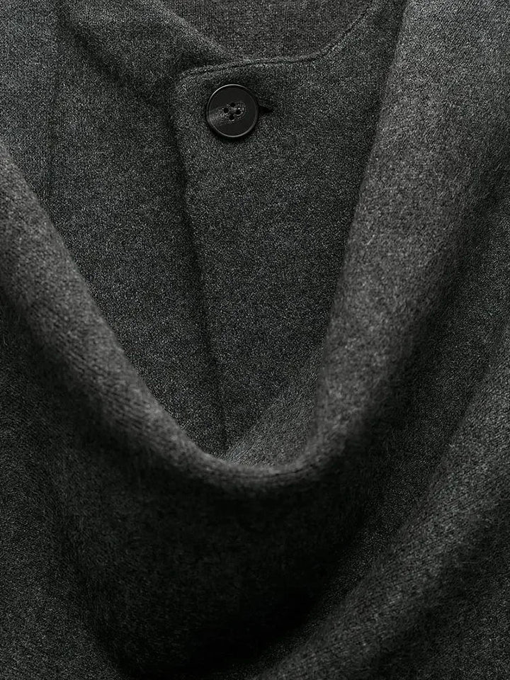 Mune | Knit Cape Coat with Scarf