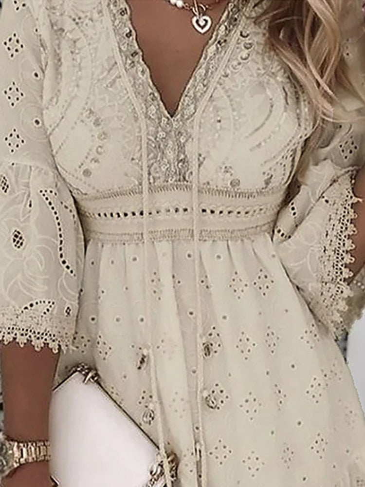 Bohemian dress in Ibiza style