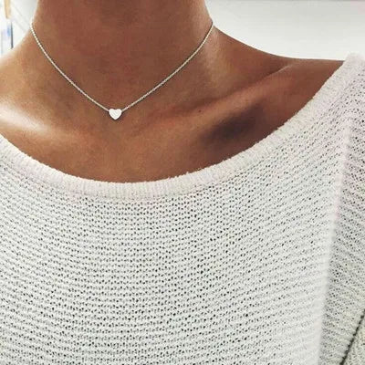 Mune | Pearl Choker Heart Necklace for Women