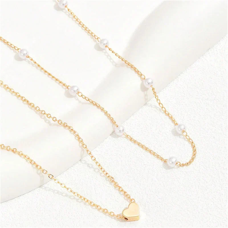 Mune | Pearl Choker Heart Necklace for Women