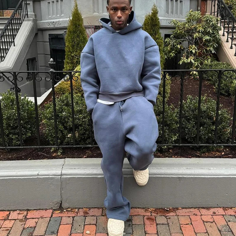 Mune | Cotton Tracksuit Hoodie & Straight Pants 2 Piece
