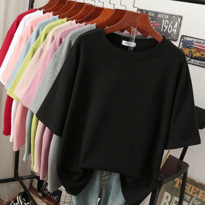 Mune Fashion | Oversized Cotton Basic T-Shirt for Women