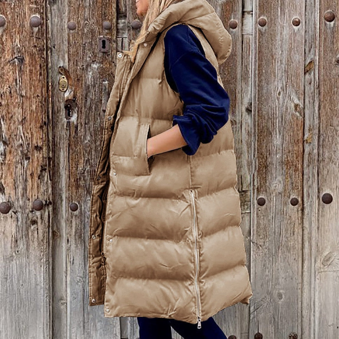 Mune | Hooded Long Vest Casual Fashion Single-Breasted Jacket