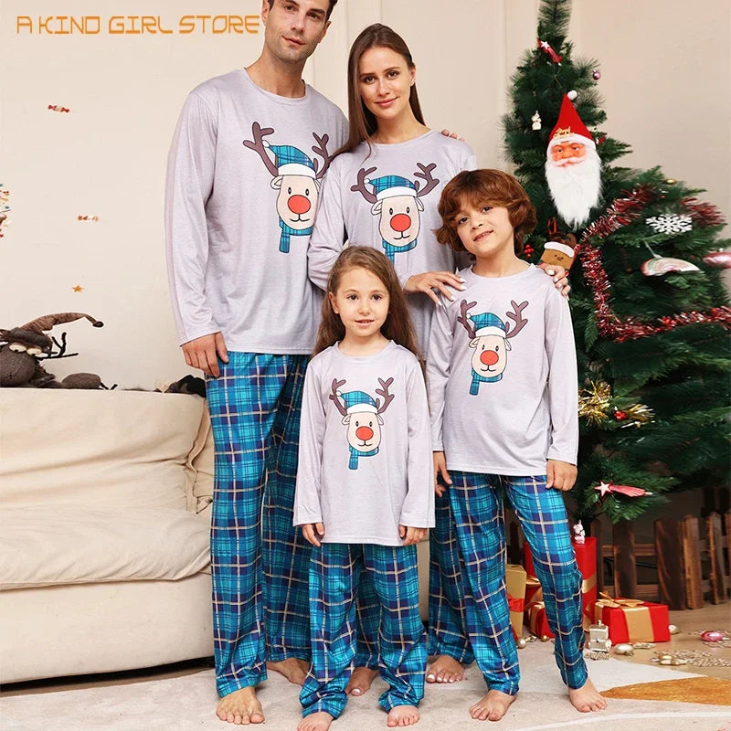 Mune | Christmas Pajama Blue - Reindeer