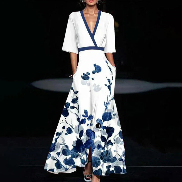 Mune Fashion | Elegant Max dress with floral pattern
