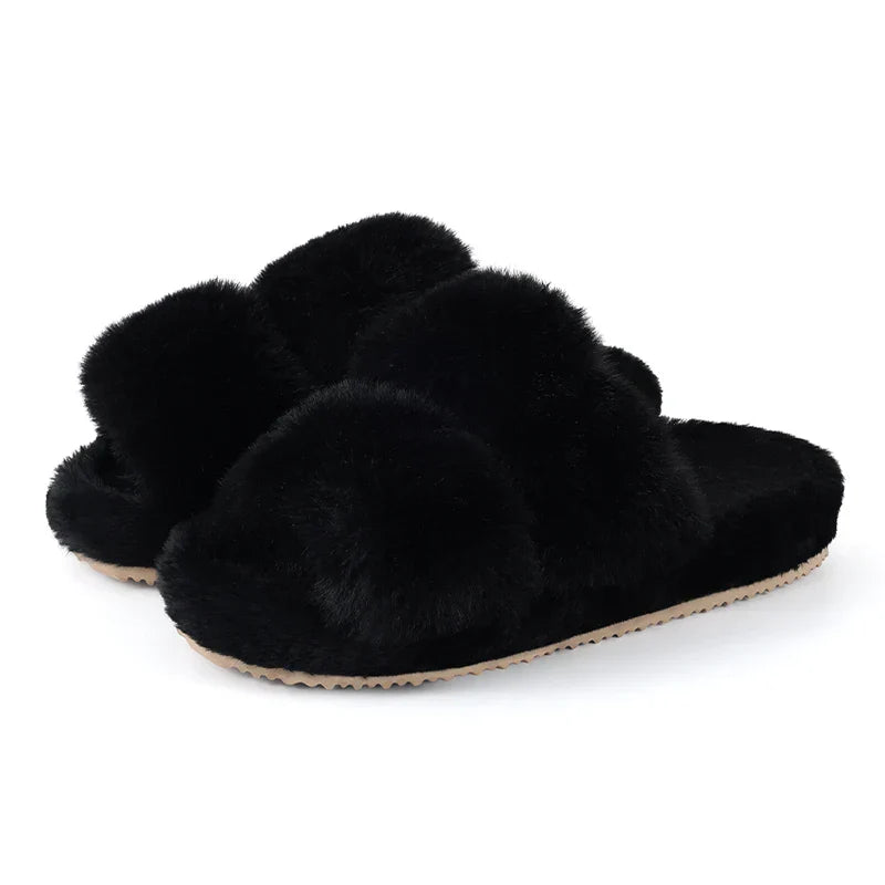 Women’s Cozy Faux Fur Slide Slippers