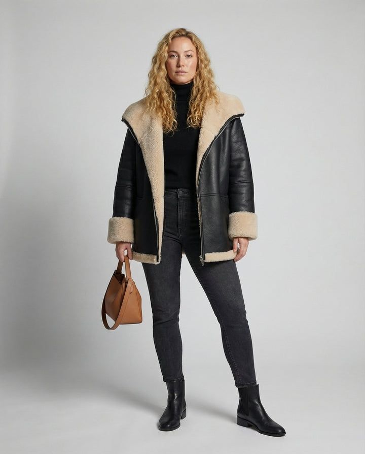 Warm streetwear jacket women