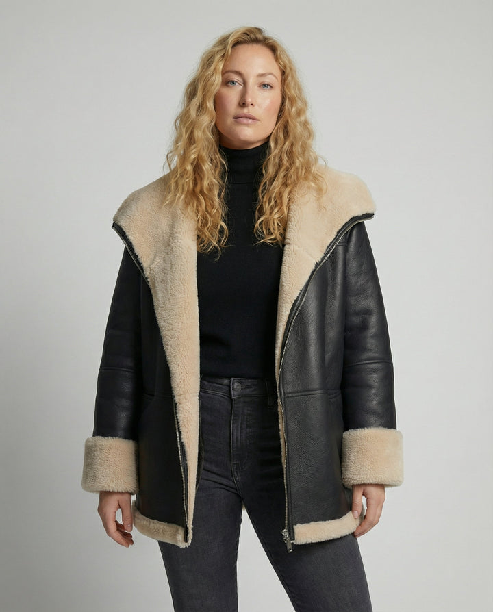 Warm streetwear jacket women