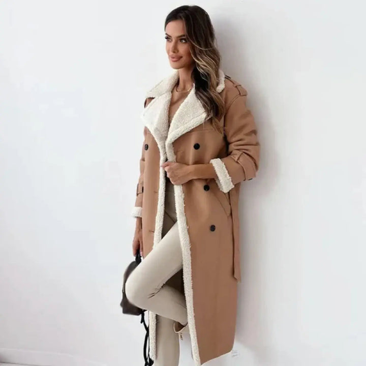 Mune | Long Classic Jacket with Fleece Lining and Teddy Collar