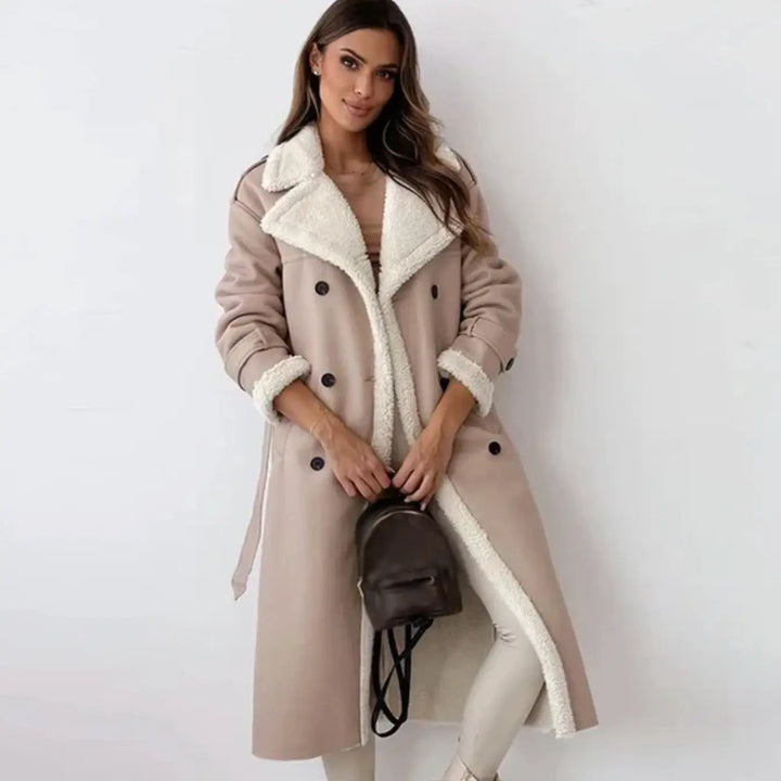 Mune | Long Classic Jacket with Fleece Lining and Teddy Collar