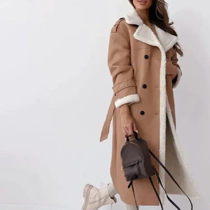 Mune | Long Classic Jacket with Fleece Lining and Teddy Collar