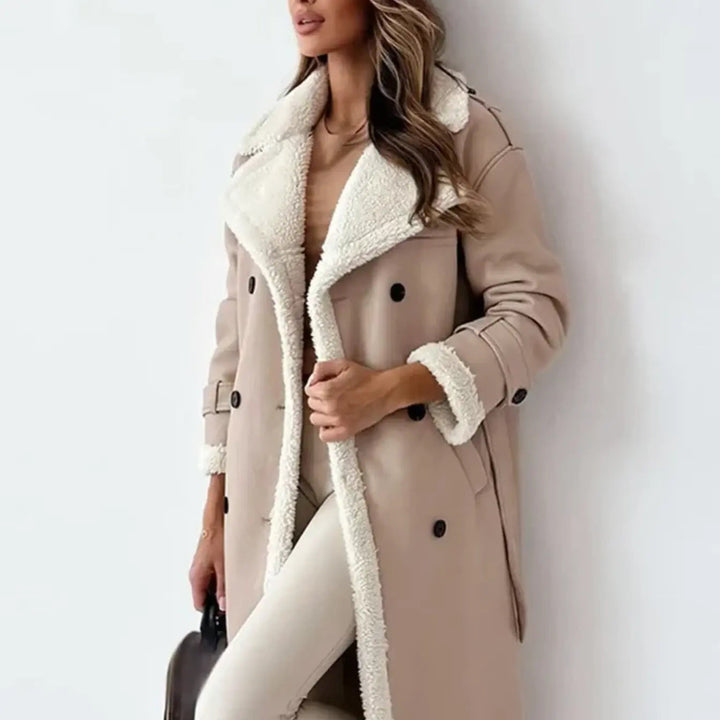 Mune | Long Classic Jacket with Fleece Lining and Teddy Collar
