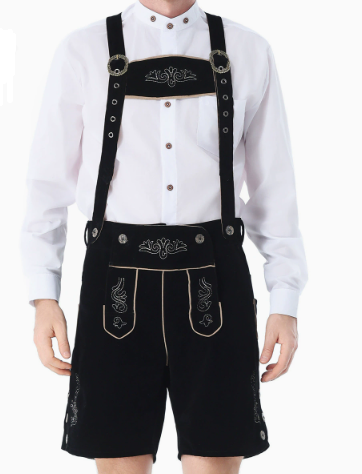 Men's traditional outfit with traditional lederhosen and stylish hat Mune Fashion