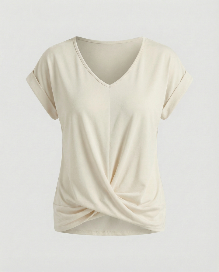 Elegant women's V neck blouse