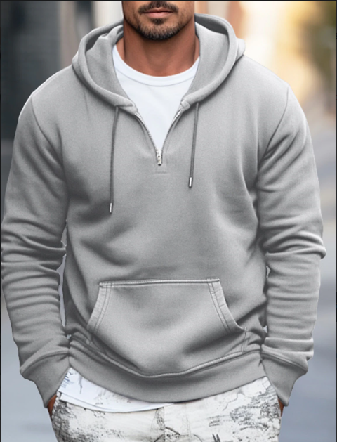 Mune | Streetwear Autumn Hoodie with Pockets and Drawstring for Men