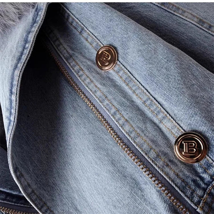 Mune | Denim Jacket with Faux Fur Collar