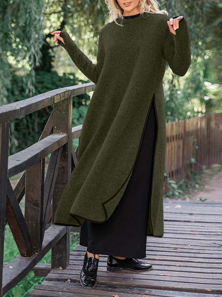 Mune | Long midi dress with slits in relaxed fit