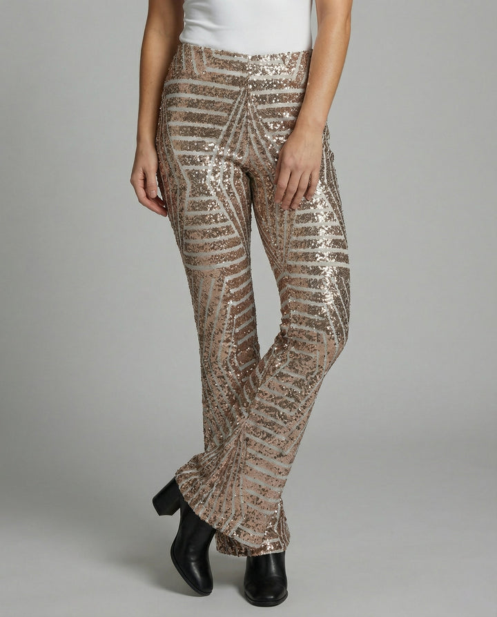 Sparkling Glitter Flared Pants | Mune Fashion