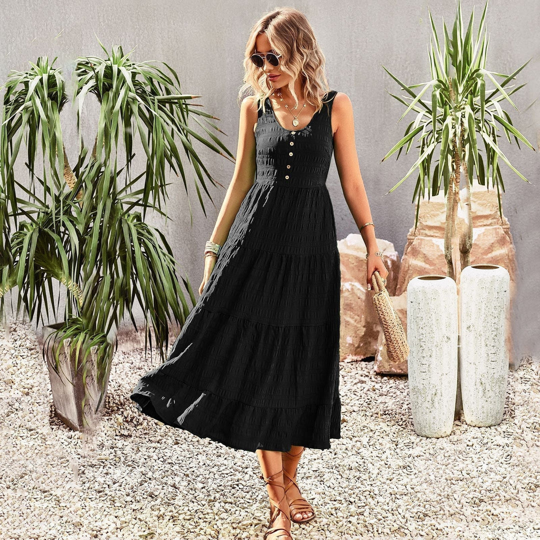 Sleeveless midi dress for summer