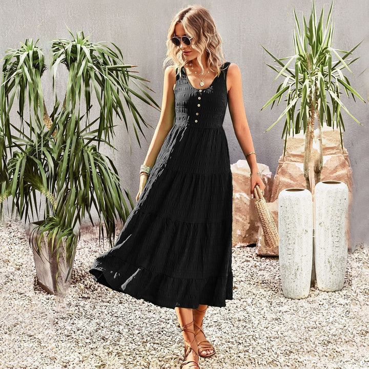 Sleeveless midi dress for summer