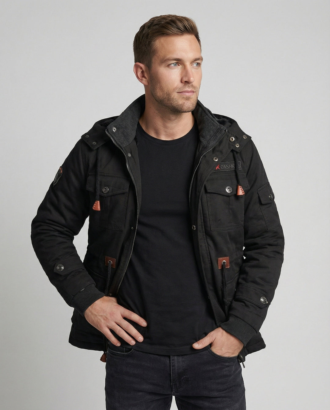 Men's winter jacket made of polyester with stylish design & warming lining | Mune Fashion