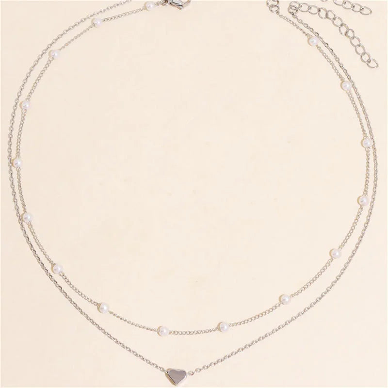 Mune | Pearl Choker Heart Necklace for Women