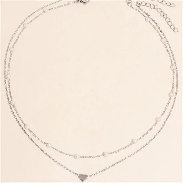 Mune | Pearl Choker Heart Necklace for Women