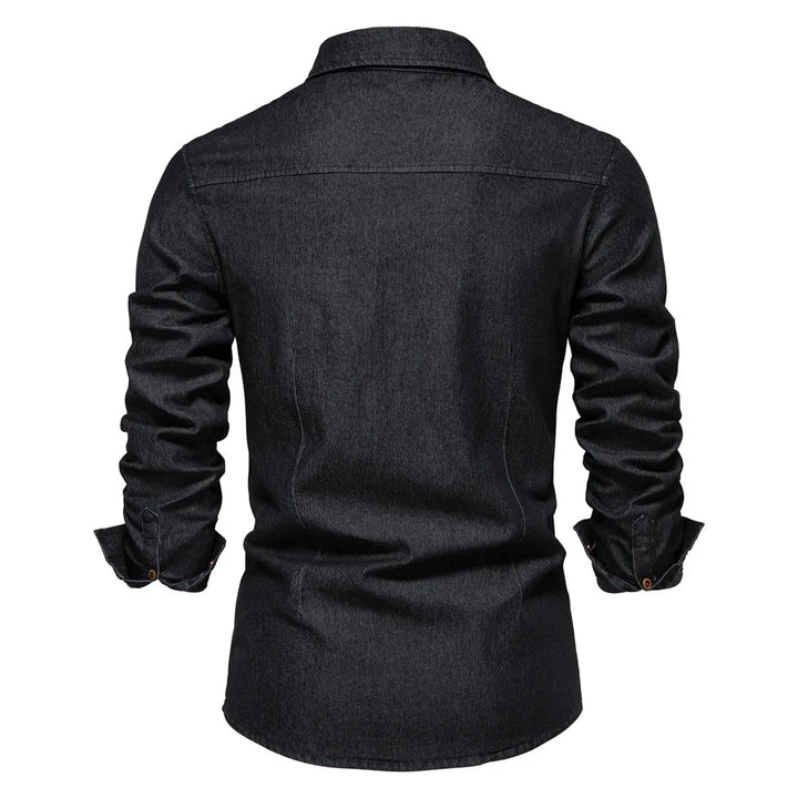 Men’s Denim Button-Up Shirt