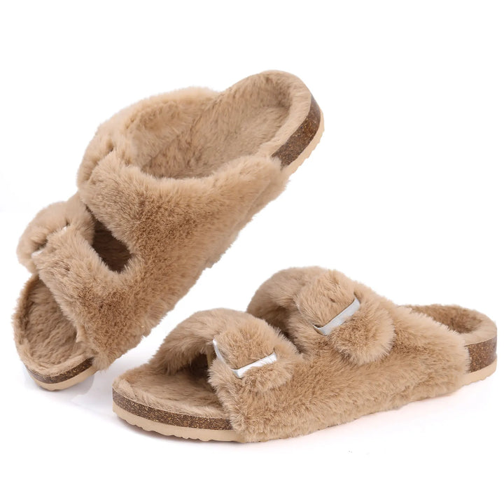 Mune | Chic Winter Plush Fur Slippers for Women