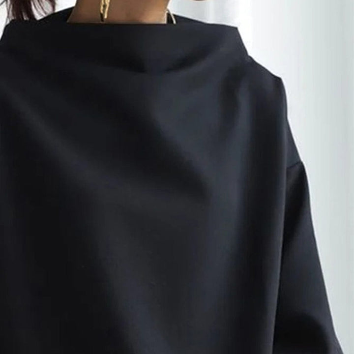 Women High-Neck Long Sleeve Top