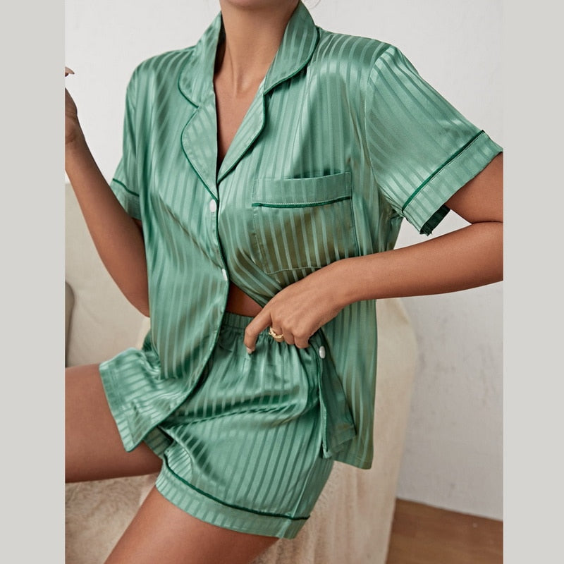 Mune Fashion | Satin Pyjama Set for Women Loungewear
