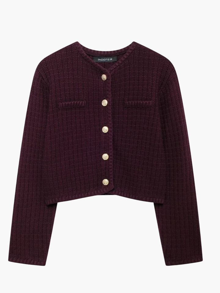 Mune | Women's Structured Vest with Golden Buttons and Luxurious Finish