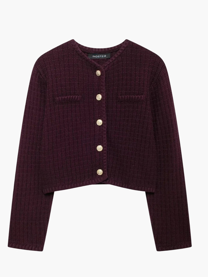 Mune | Women's Structured Vest with Golden Buttons and Luxurious Finish
