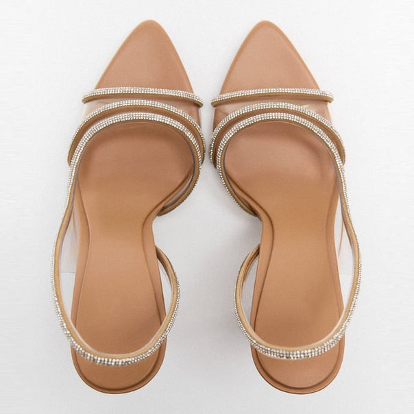 Mune Fashion | Elegant High-Heeled Sandals - Stiletto Slingback Peep Toe Shoes