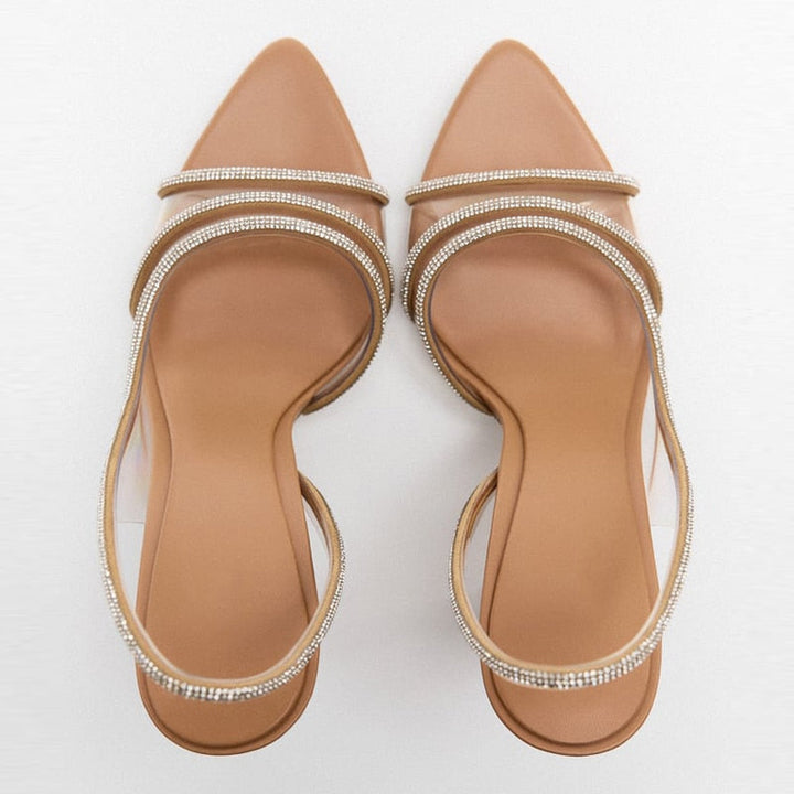 Mune Fashion | Elegant High-Heeled Sandals - Stiletto Slingback Peep Toe Shoes