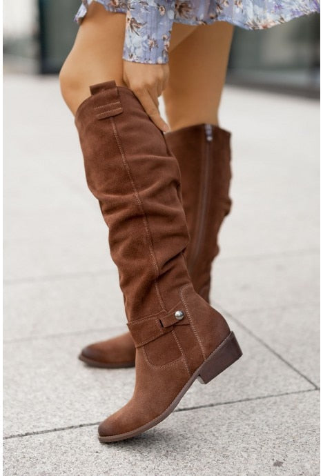 Mune | Robust and Comfortable Retro Knee-High Boots for Women
