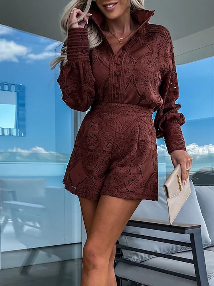 Mune | Lace Top and Shorts Set