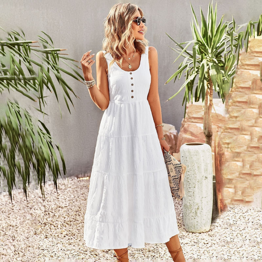 Sleeveless midi dress for summer