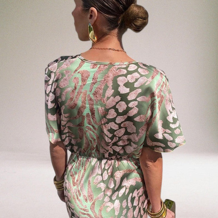 Mune | Elegant Maxi Dress with Unique V-neck for Women