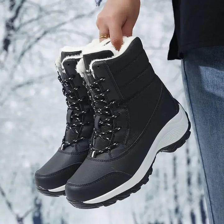 Mune | Women's waterproof winter boots with platform and fur lining