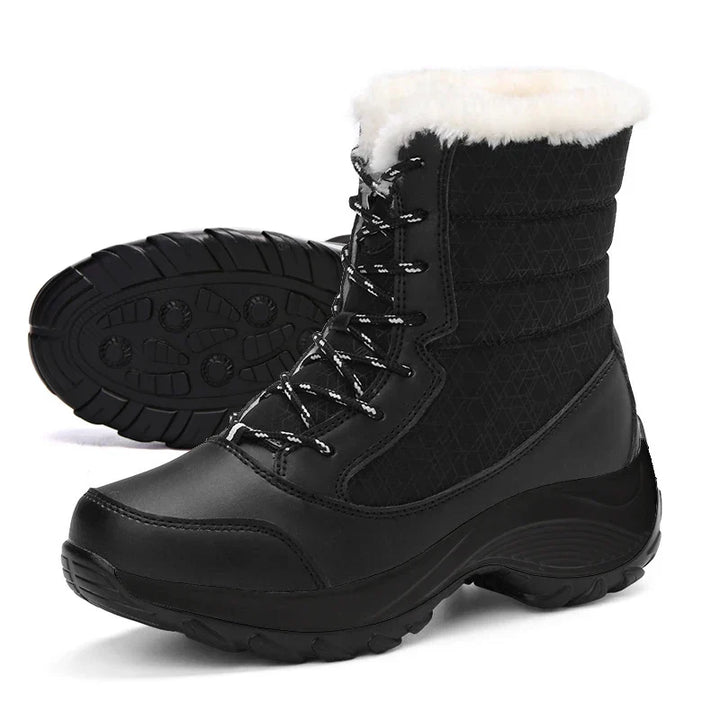 Mune | Women's waterproof winter boots with platform and fur lining