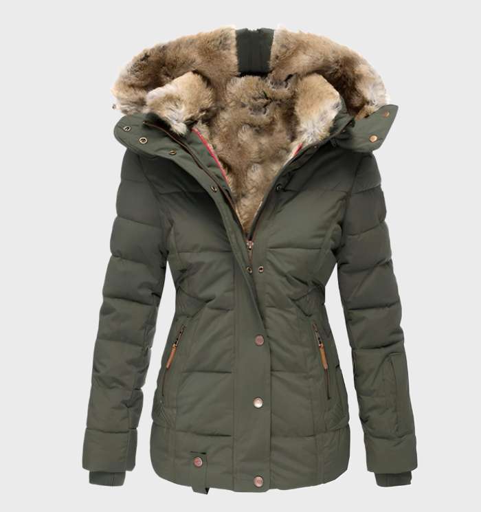 Mune | Women's Water-Repellent Padded Winter Jacket with Hood and Faux Fur Lining