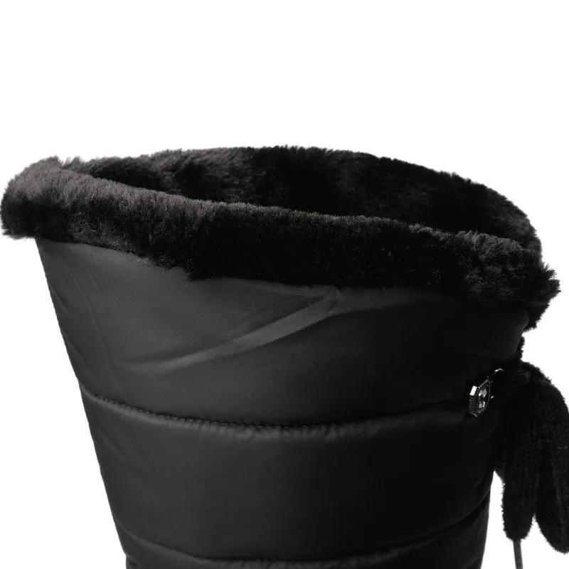 Mune | Women's knee-length winter boots with warm fur lining