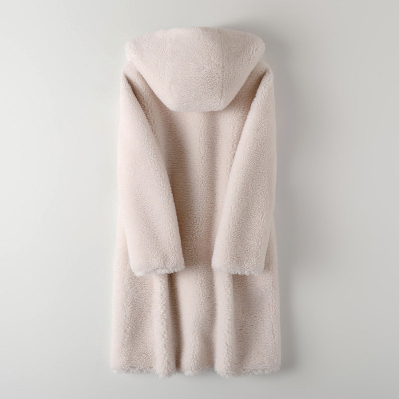 Mune | Warm Women's Teddy Jacket with Hood and Buttons