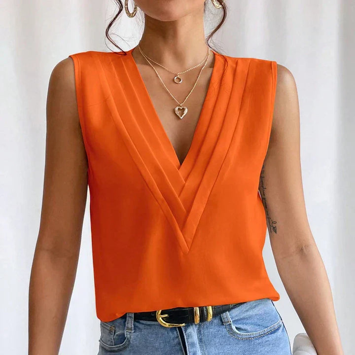 Elegant sleeveless blouse