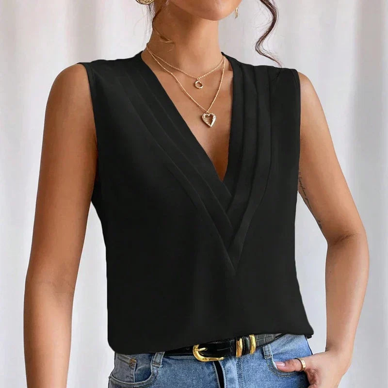 Elegant sleeveless blouse