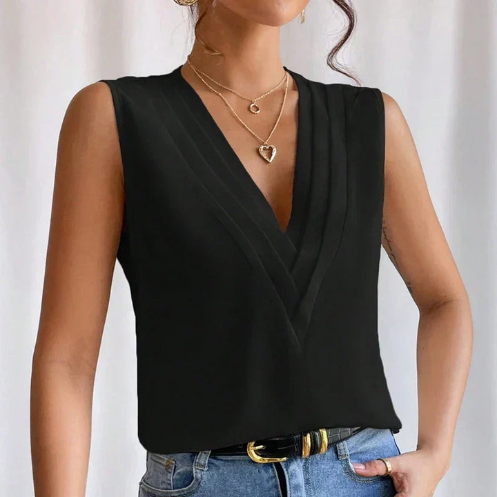 Elegant sleeveless blouse