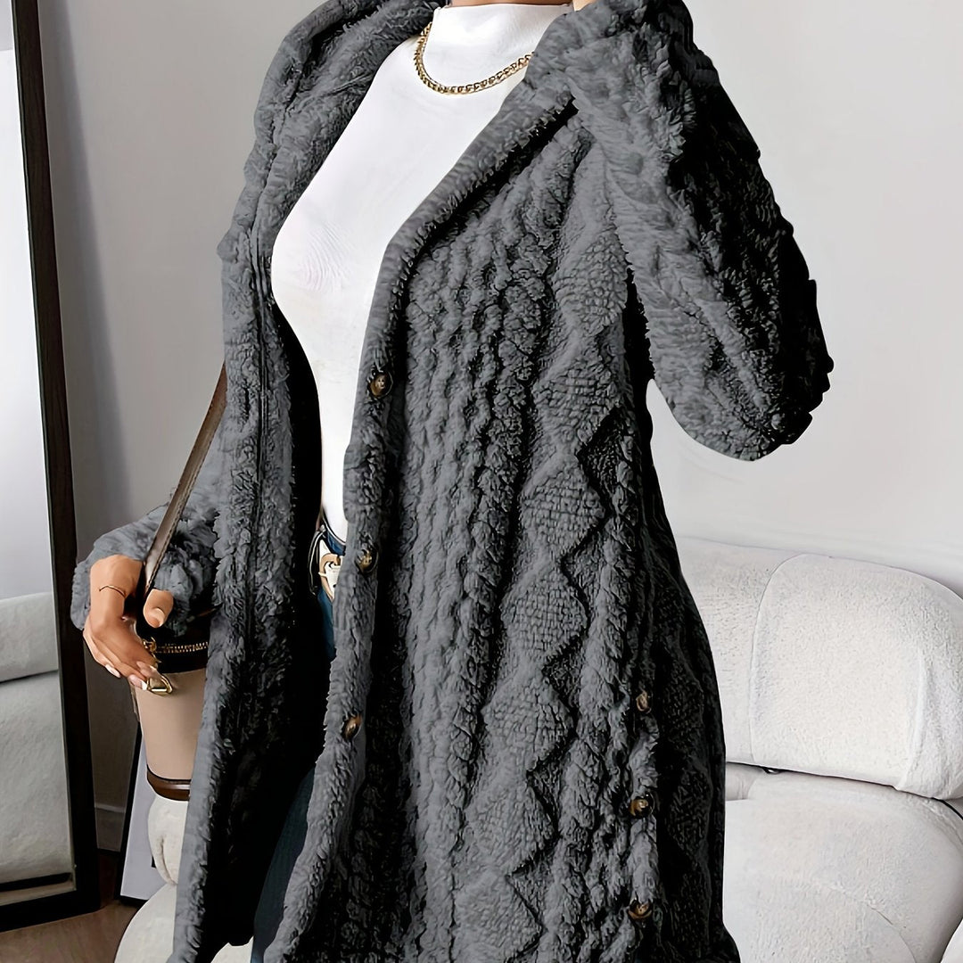 Mune | Women's Teddy jacket with hood and button closure