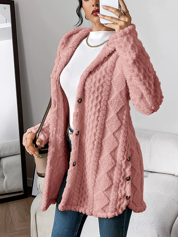 Mune | Women's Teddy jacket with hood and button closure