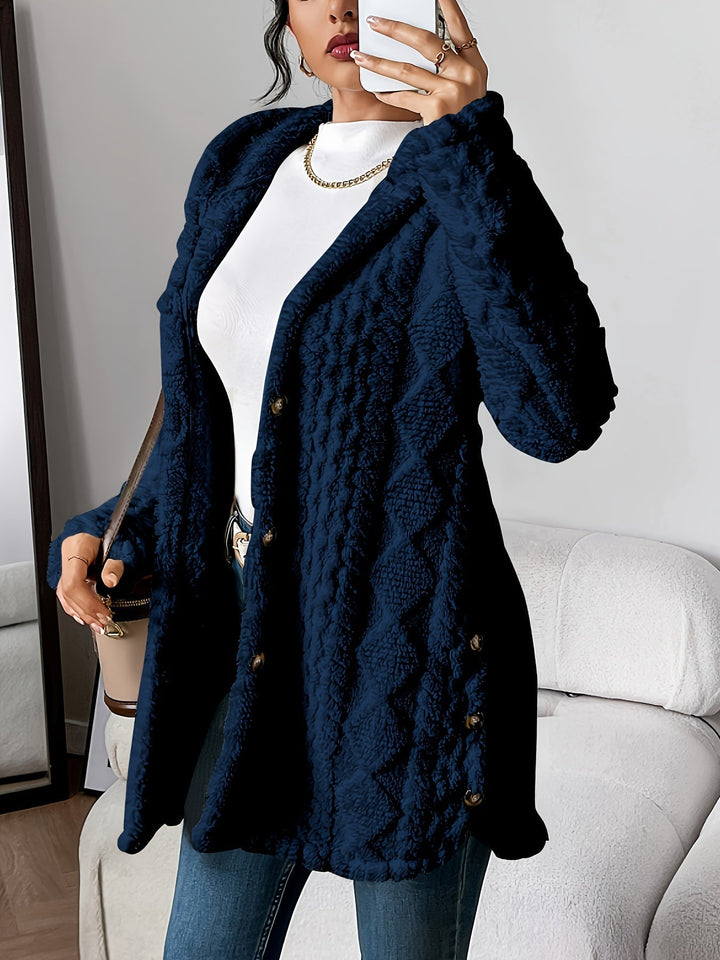 Mune | Women's Teddy jacket with hood and button closure